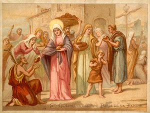 St Genevieve salvando Paris da fome, 465 de French School