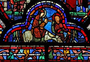 Janela de São João: a fuga para o Egito (w48) de French School