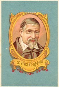 São Vicente de Paulo (cor litho) de French School