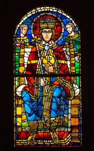Vitral. Imperador em Majestade, final do século XII de French School