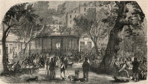 Selo do Cheval Blanc em Paris no século XIX - Gravura em "Tableau-de-Paris" de Edmond Texier 1852 de French School