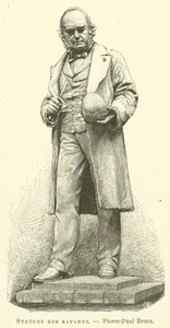 Estátuas de estudiosos, Pierre-Paul Broca (gravura) de French School
