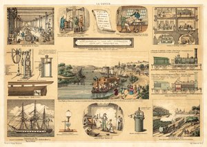 Vapor (cor litho) de French School
