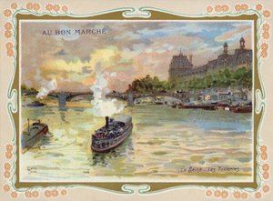 Barcos a vapor no rio Sena, Paris de French School