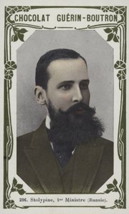 Stolypin, primeiro-ministro, Rússia (foto colorida) de French School
