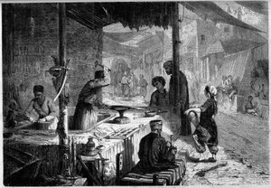 Street Metier: um armeiro damasquineur nas ruas de Trebizonde, na Turquia de French School