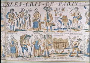 Comerciantes de rua no século XVIII de French School