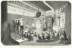 Estudantes de uma turma de uma escola de desenho gratuita, França (gravura) de French School