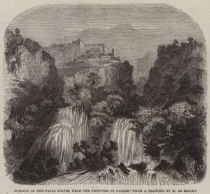 Subiaco, nos Estados Papais, perto da Fronteira de Nápoles (gravura) de French School
