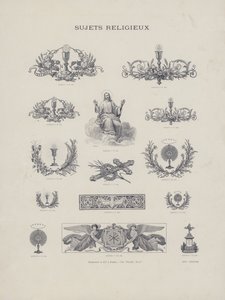 Tópicos religiosos (gravura) de French School