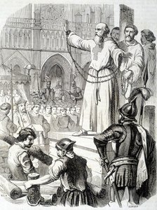Supplice des Templars (1314) - em "Histoire de France" de L.-P. Anquetil de French School