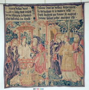 Susanna and the Elders, painel central da história de Susanna de French School