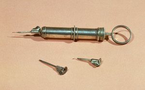 Seringa inventada por Charles-Gabriel Pravaz (1791-1853) em 1853 com várias agulhas de French School