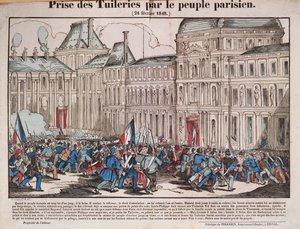 Tomada das Tulherias pelo Povo Parisiense, 24 de fevereiro de 1848 de French School