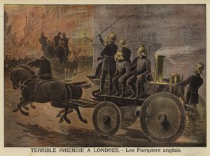 Fogo terrível em Londres, 1897 de French School