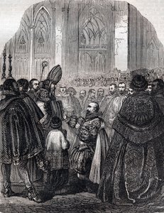 Abjuração de Henrique IV Rei de França em Saint Denis 25 de Julho de French School
