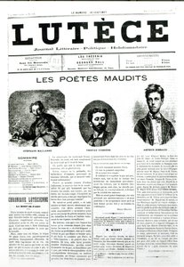 Os Poetas Malditos, capa do jornal Lutece, 1884