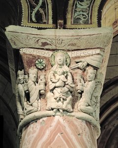 A Adoração dos Magos, capital de coluna de French School