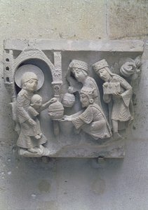 A Adoração dos Magos, capital original da nave da catedral de French School
