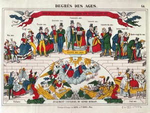 As idades dos homens e das mulheres, Imagerie Gangel, Metz, meados do século XIX de French School