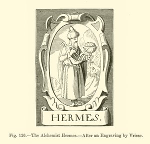O Alquimista Hermes (gravura) de French School