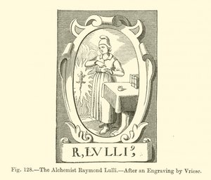 O alquimista Raymond Lulli (gravura) de French School