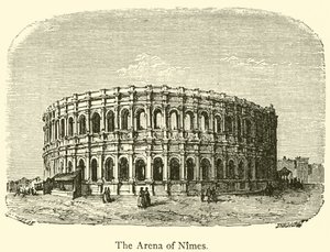 A Arena de Nimes (gravura) de French School