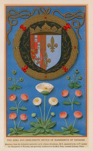 Os Braços e Emblemas de Marguerite de Navarra (chromolitho) de French School