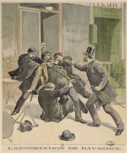 A prisão de Ravachol, capa do &39;Le Petit Journal&39;, 16 de abril de 1892 de French School