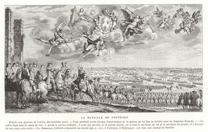 A Batalha de Fontenoy, Guerra da Sucessão Austríaca, 1745 de French School