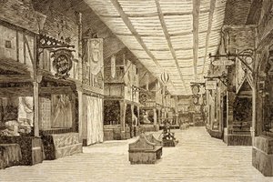 O Bazar de la Charité em Paris antes do incêndio em 4 de maio de 1897 de French School