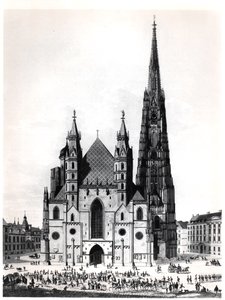 A Catedral de Santo Estevão em Viena, 1821 de French School
