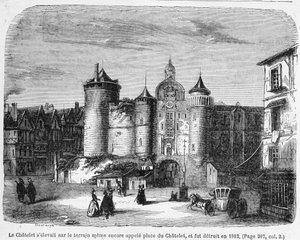 O Chatelet no século XVIII - gravura de French School