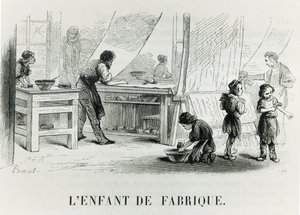 A criança da fábrica, c. 1842 de French School