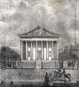 A Igreja da Madalena - "Alphabet Picturesque des Monumens de Paris" c.1840 (gravura) de French School