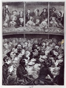 O Claque em ação, c.1830-40 de French School