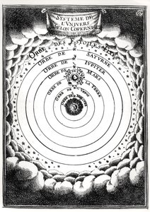 O sistema copernicano, da descrição de lUnivers por Alain Manesson Mallet (1630-1706) 1683 de French School