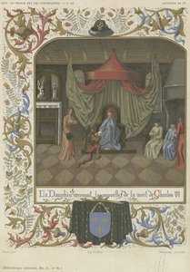 O Delfim recebendo notícias da morte de Carlos VI de French School