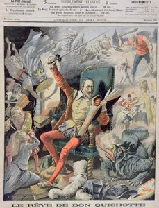 O sonho de Dom Quixote, ilustração da capa do Le Petit Journal, 21 de maio de 1905 de French School