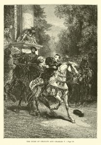 O duque de Orleans e Charles V de French School