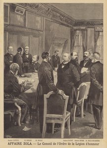 O caso de libelo Emile Zola - O Conselho da Ordem da Legião de Honra de French School