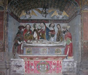 O Entombment, c.1523 (pedra pintada) de French School