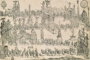 A entrada de Henri IV (1553-1610) em Lyon, 4 de setembro de 1595 de French School