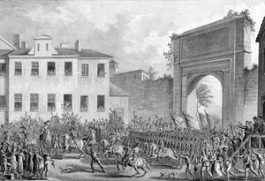A entrada dos franceses em Milão, 25 Floreal An IV (14 de Maio de 1796) - Campanha Italiana (1796-1797) - Tropas francesas entraram em Milão 14 de Maio de 1796 de French School