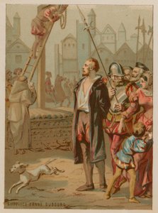 A execução de Anne du Bourg de French School