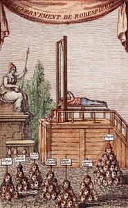 A execução de Robespierre, em 28 de julho de 1794 de French School