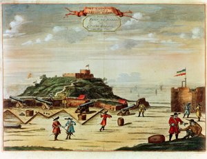 O forte de Goree (gravura a cores) de French School