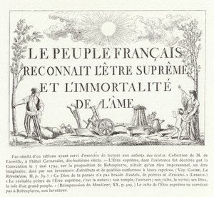 O povo francês reconhece o Ser Supremo e a imortalidade da alma de French School