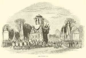 O carro funerário (gravura) de French School