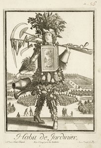 O traje de jardineiro, ilustração do Dictionnaire des Sciences por Denis Diderot (1713-84) publicado c.1770 de French School
